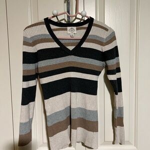 St. John's Bay Multicolor V-Neck Sweater